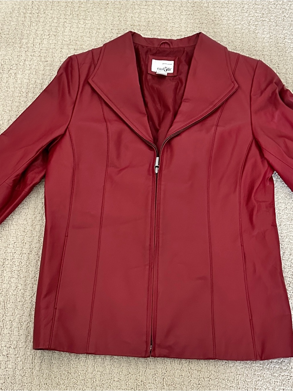 VINTAGE EXCELLENT CONDITION East 5th Women's Cherry Red Leather Jacket